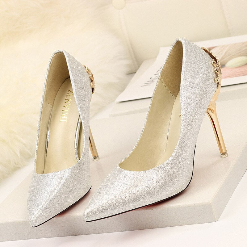 Elegant Suede High Heels by Cristina Gore