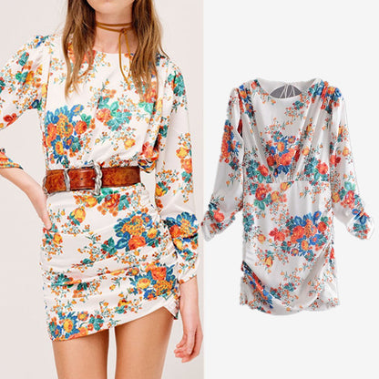 Rochie mini Cristina cu volane - Eleganță cu imprimeu floral