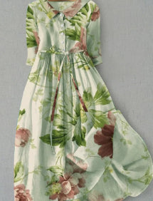 Rochie Cristina cu imprimeu floral - Mâneci clasice