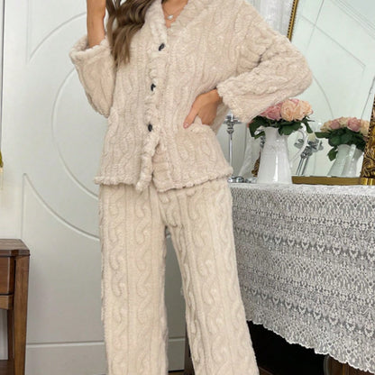 Set Twin Cardigan Cristina - Set de lenjerie intimă tricotată moale
