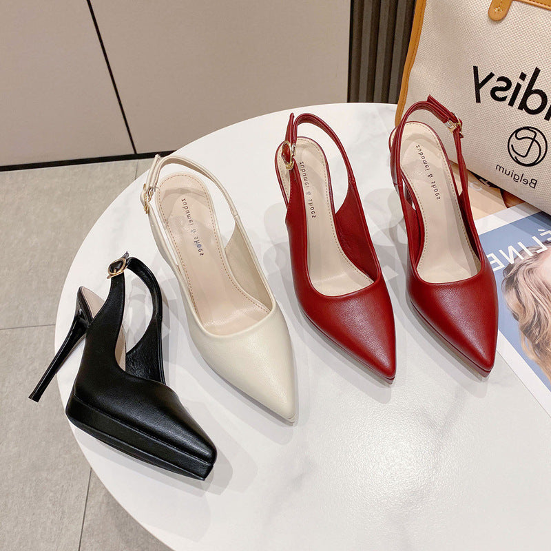 Sandale cu platformă Cristina și tocuri stiletto - Vârf ascuțit elegant