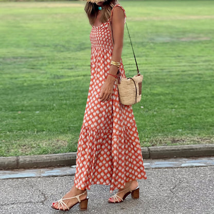 Rochie elegantă cu bretele florale de Cristina Gore