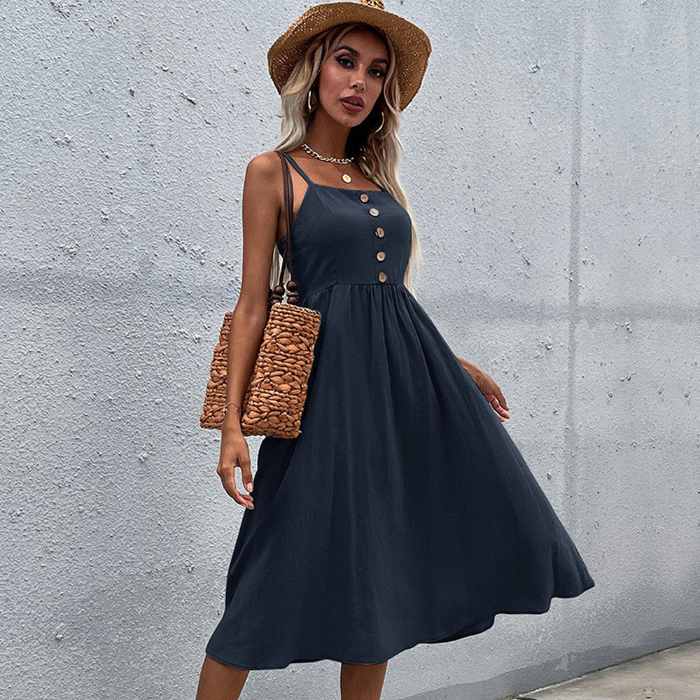 Rochie midi elegantă de vară Cristina Gore din colecția de vară