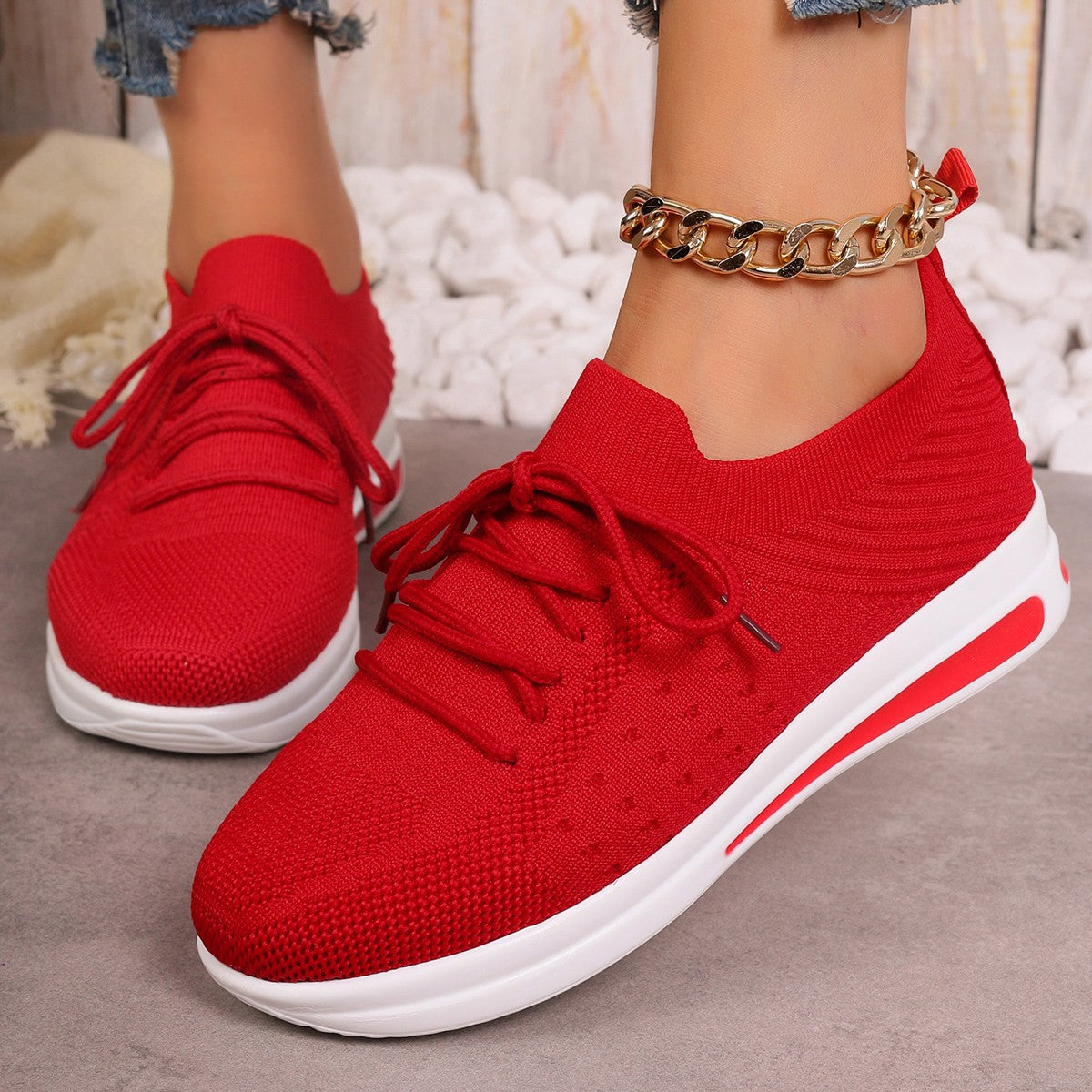 Lightweight Cristina Gore Fly-Knit Everyday Sneakers