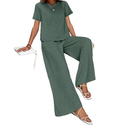 Set pantaloni Cristina cu croi larg - Stil casual