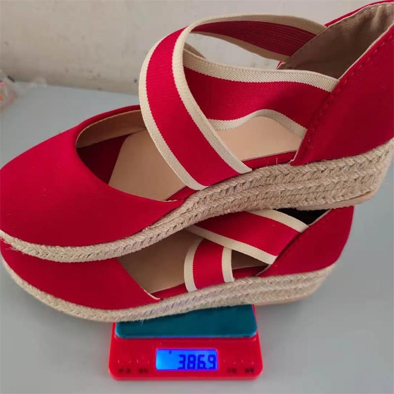 Sandale cu platformă Cristina - Talpă din cânepă și cauciuc