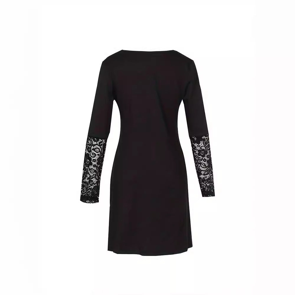 Rochie elegantă din dantelă cu decolteu în V de Cristina Gore