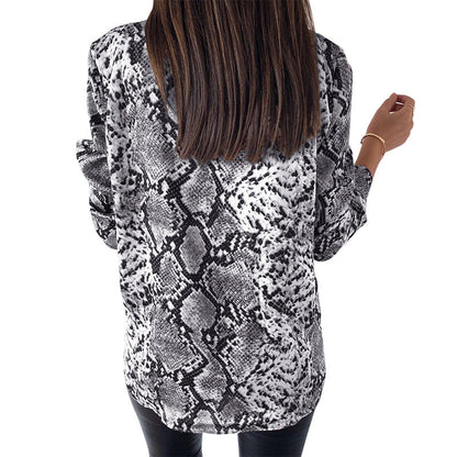 Bluză elegantă cu imprimeu leopard și nasturi Cristina Gore