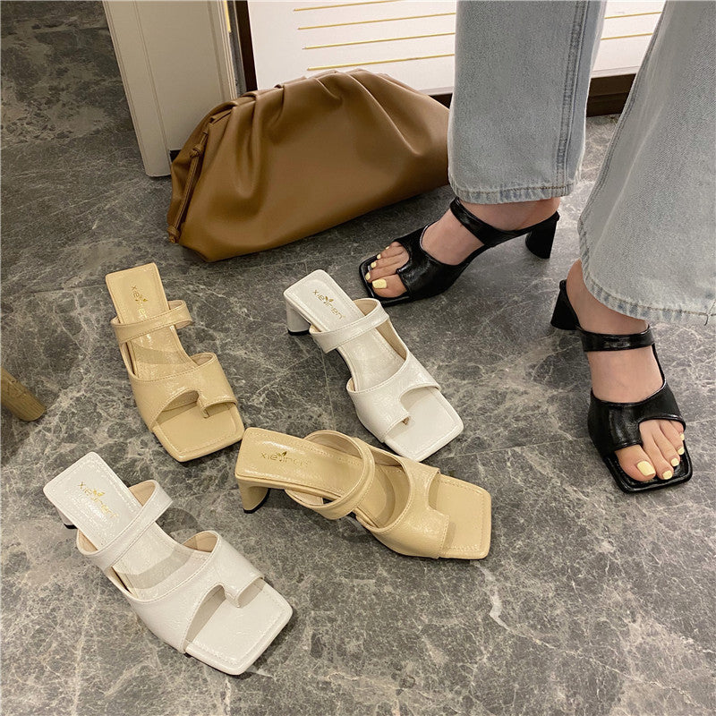 Chic Chunky Heel Sandals by Cristina Gore