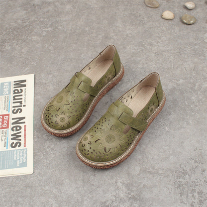 Mocasini Cristina cu imprimeu floral din dantelă respirabilă