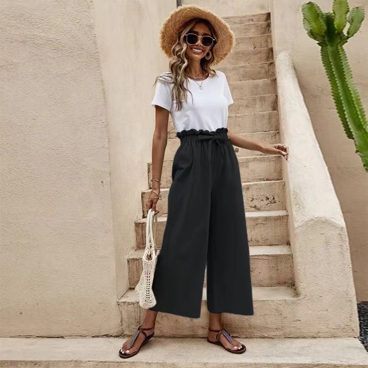 Pantaloni largi din in, inspirați de Pinterest, de la Cristina Gore