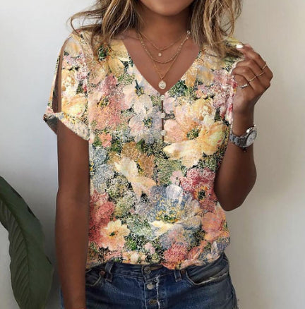 Top Cristina cu imprimeu etnic - Stil artistic de vară