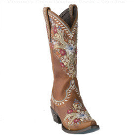 Ghete Cristina brodate - Toc mediu, stil western floral