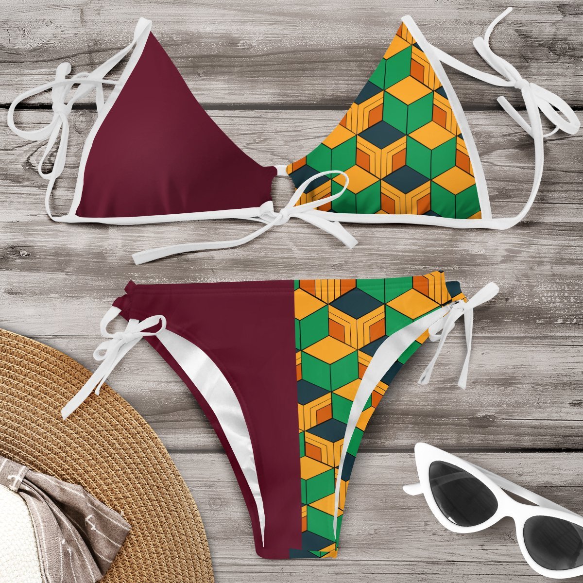 Set de bikini vibrant inspirat de Pinterest, realizat de Cristina Gore