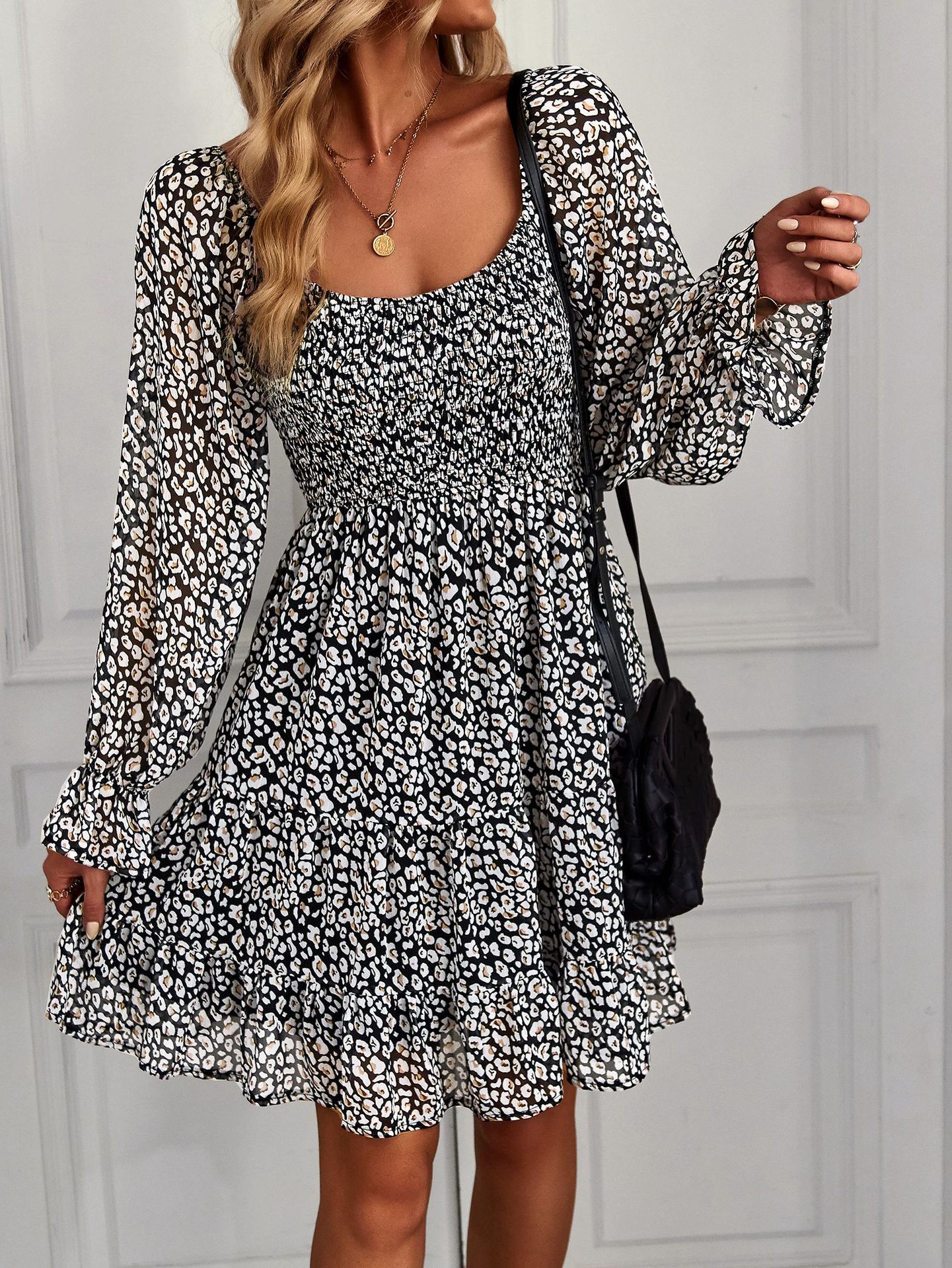Rochie boho cu imprimeu floral Cristina Gore
