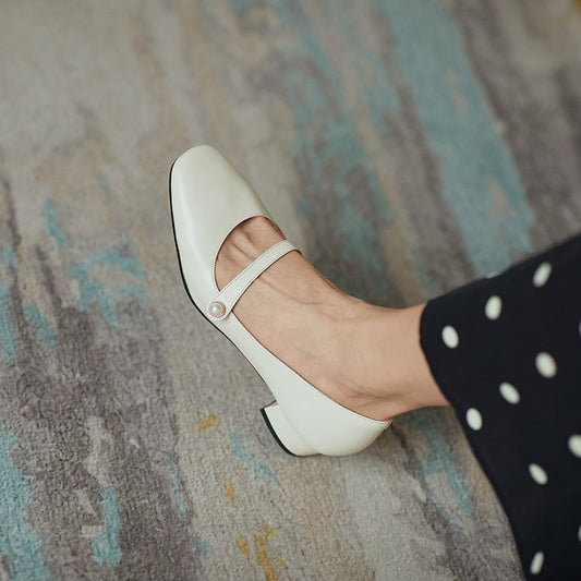 Pantofi cu toc gros Mary Jane vintage de Cristina Gore