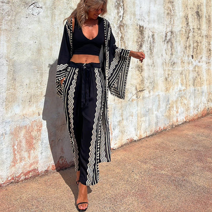 Pantaloni harem cu imprimeu boho Cristina Gore