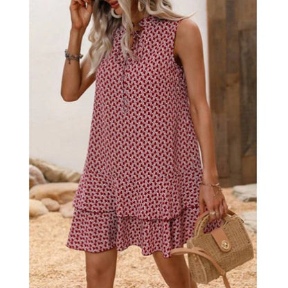 Rochie fără mâneci cu imprimeu boho de Cristina Gore