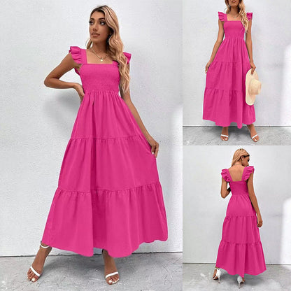 Rochie maxi elegantă cu volane de Cristina Gore