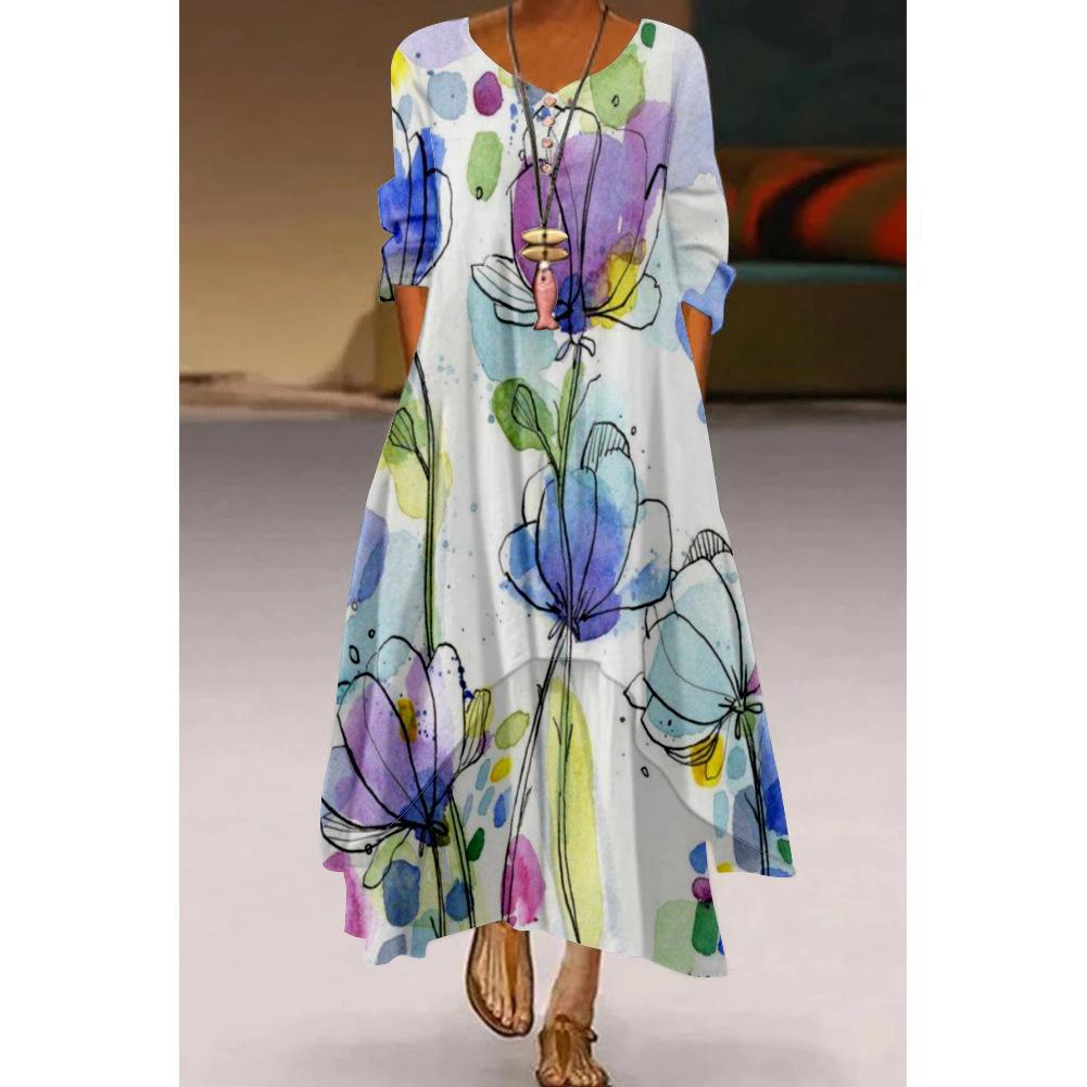 Rochie artistică florală leagăn de Cristina Gore