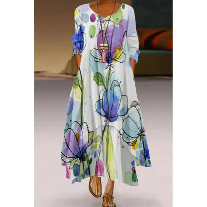 Rochie artistică florală leagăn de Cristina Gore