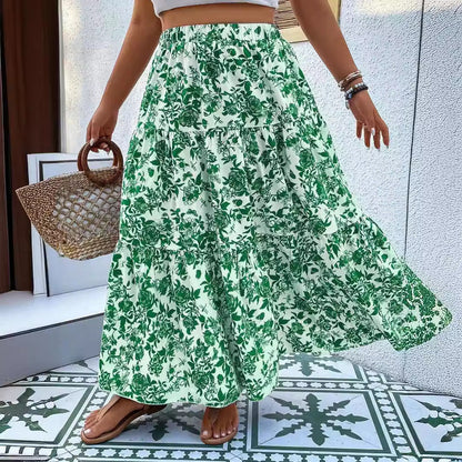Fustă maxi Cristina Gore cu imprimeu floral, mărime mare