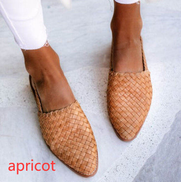 Sandale plate împletite Cristina - Stil confortabil cu cataramă