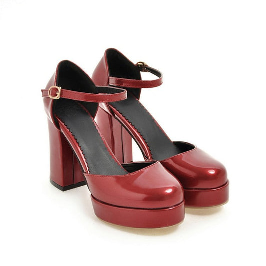 Pantofi cu platformă Cristina - model Pearly block