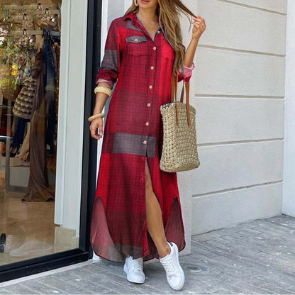 Rochie-cămașă cu imprimeu vibrant Cristina Gore