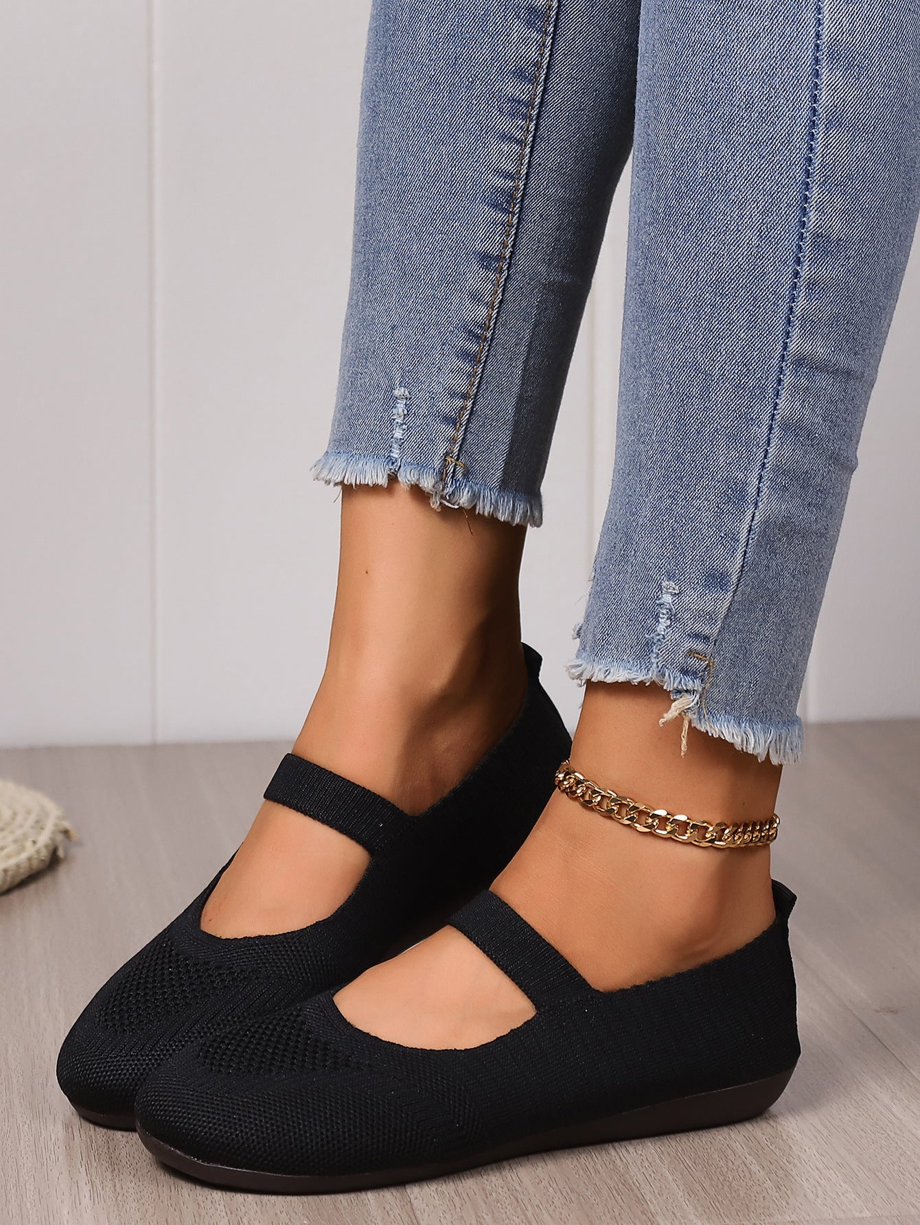 Balerini Cristina din tricot moale - Pantofi confortabili și respirabili