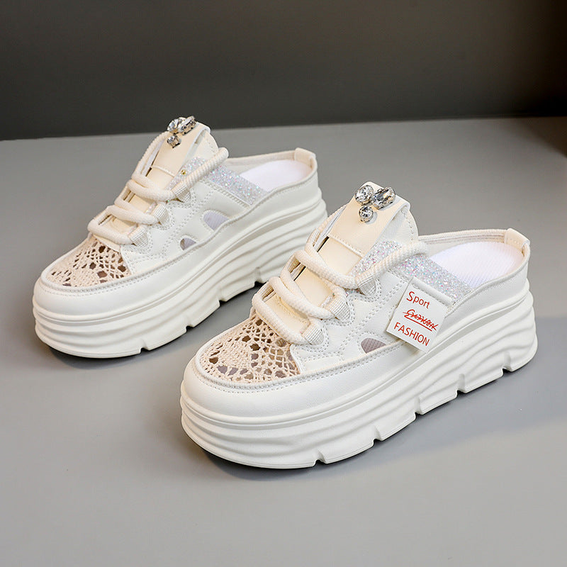 Sandale cu platformă Cristina - Stil casual cu model ajurat