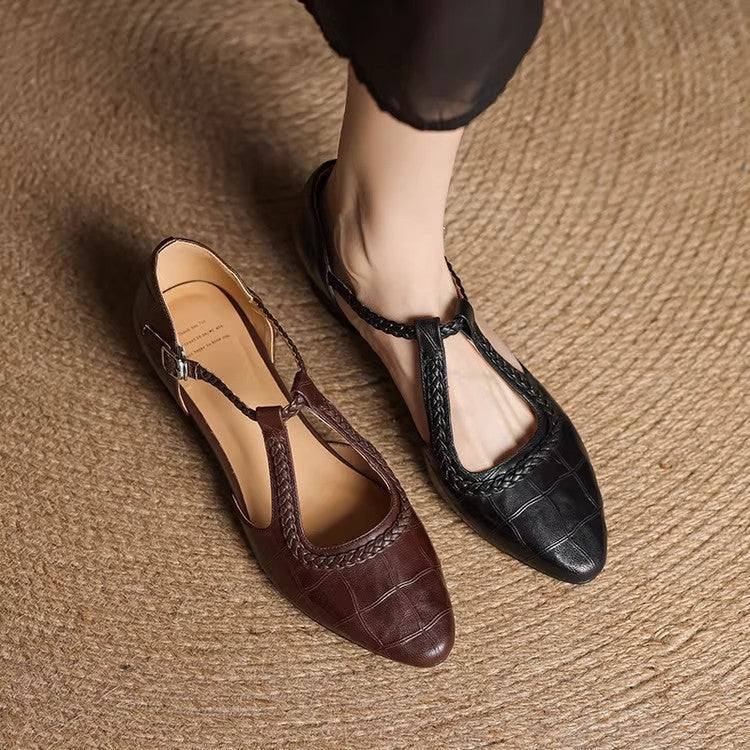 Pantofi cu toc gros retro Mary Jane de Cristina Gore