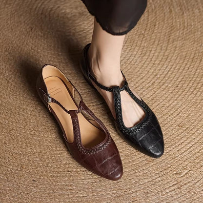 Pantofi cu toc gros retro Mary Jane de Cristina Gore