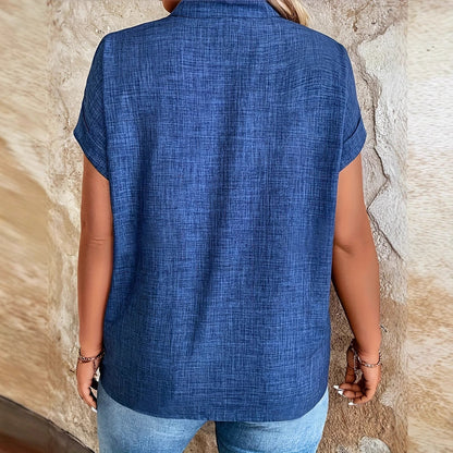 Bluză elegantă Cristina Gore cu decolteu în V și aripi de liliac