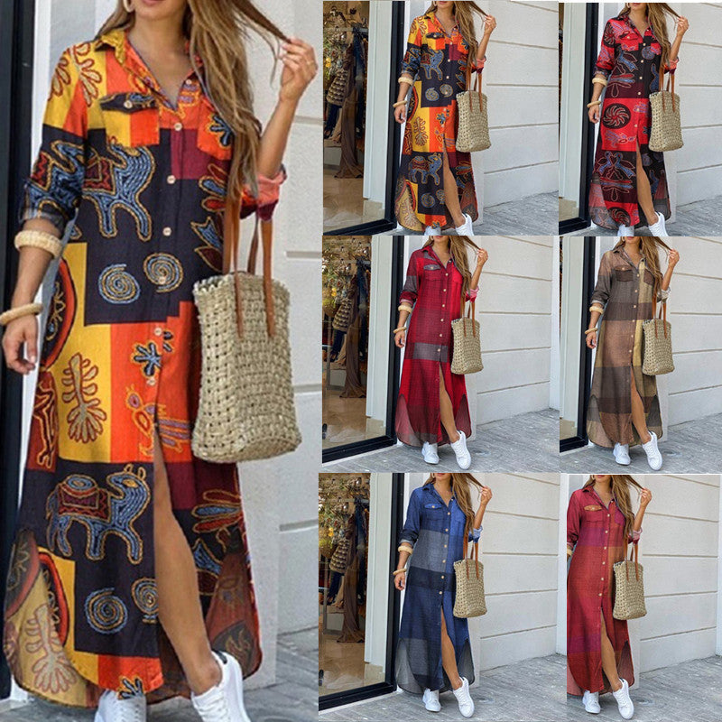 Vibrant Print Cristina Gore Shirt Dress
