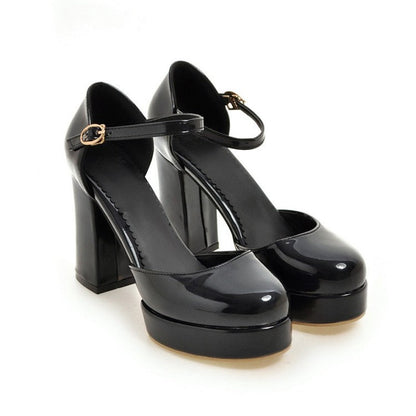 Pantofi cu platformă Cristina - model Pearly block