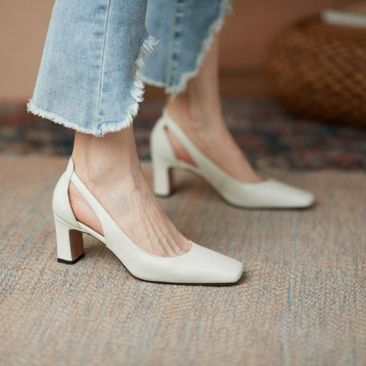 Elegant Block Heel Pumps by Cristina Gore