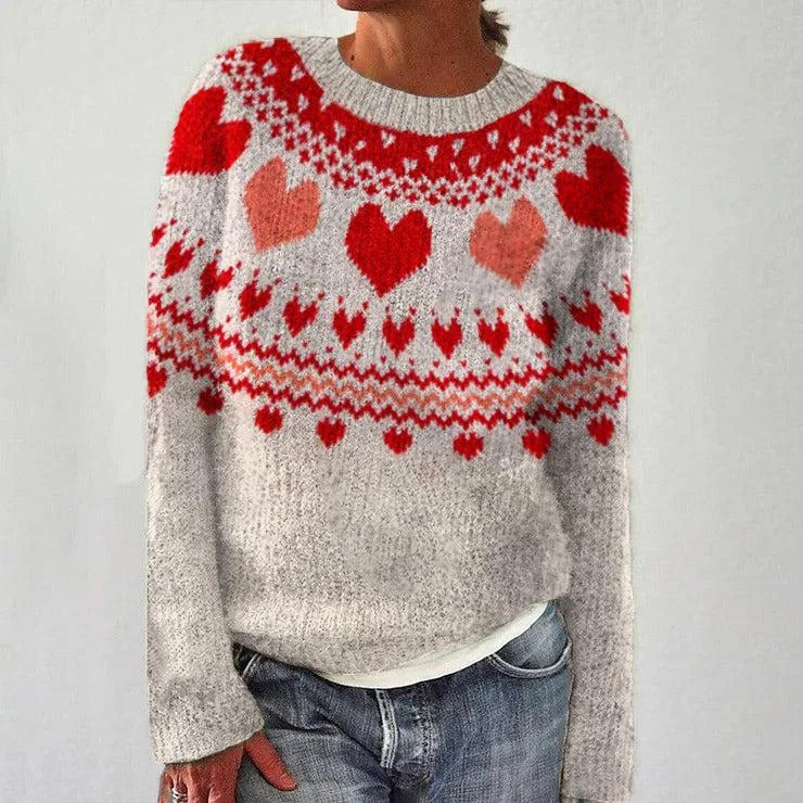 Pulover Cristina - Tricotat cu model geometric