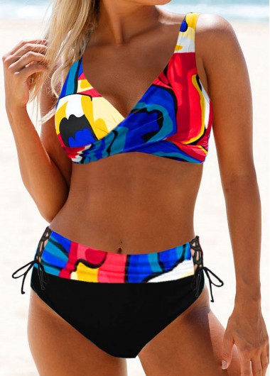 Bikini vibrant cu talie înaltă de Cristina Gore