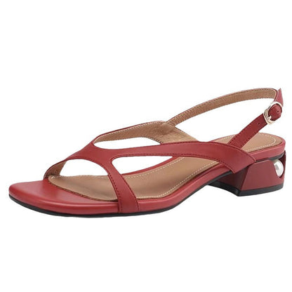 Sandale Cristina - Design confortabil cu vârf rotund din PU