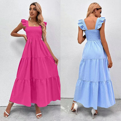 Rochie maxi elegantă cu volane de Cristina Gore