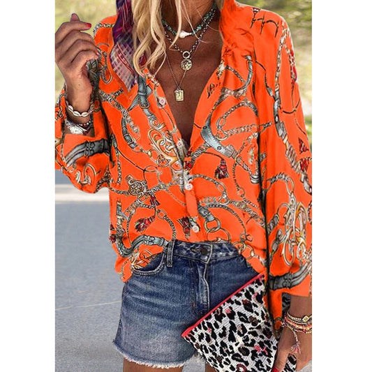 Cămașă cu imprimeu vibrant Cristina Gore Street Style