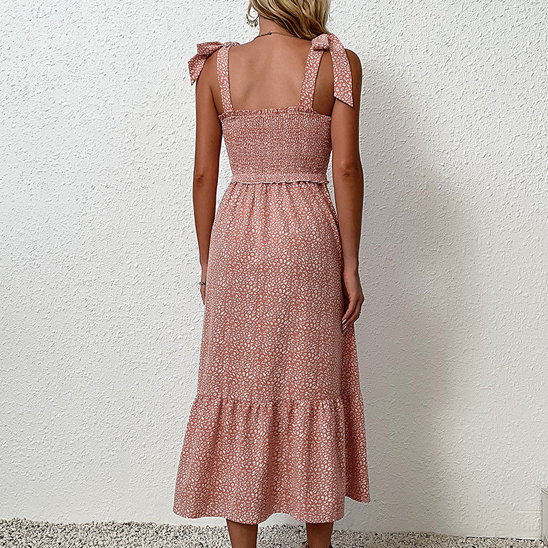 Rochie midi florală fără spate de Cristina Gore