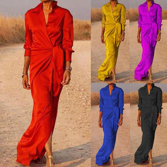 Rochie Cristina cu talie înaltă și șireturi - Detaliu platcă