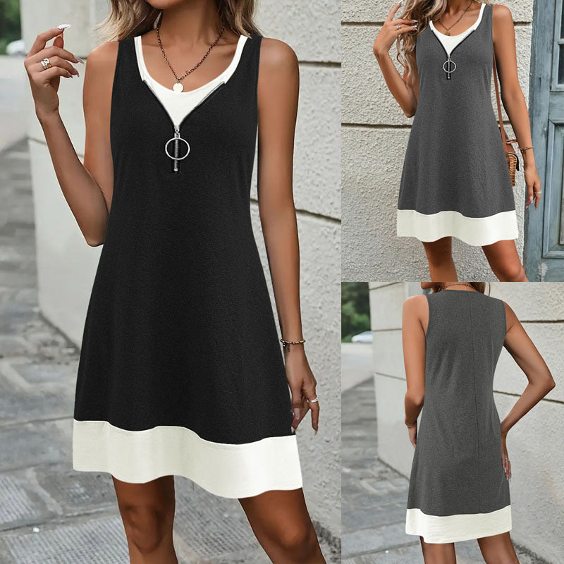 Elegant Sleeveless Vest Dress by Cristina Gore