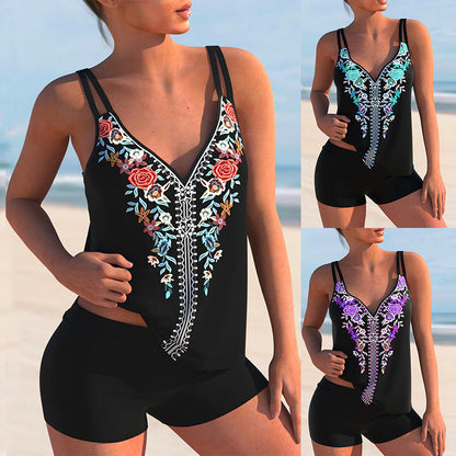Floral Print Plus Size Bikini by Cristina Gore