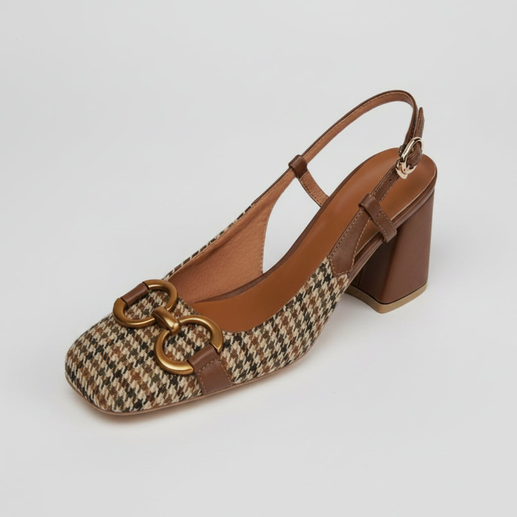 Pantofi cu toc bloc vintage Cristina Gore