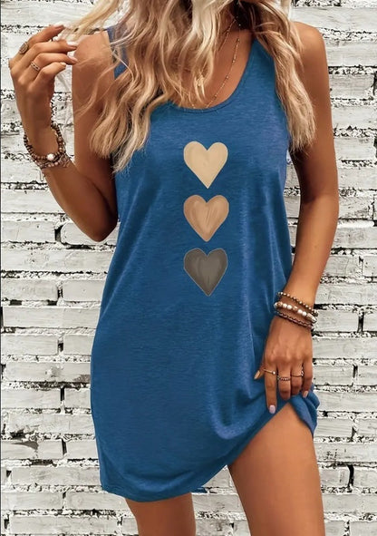 Rochie de zi cu zi cu imprimeu de inimă Cristina Gore