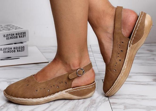 Sandale plate Cristina cu talpă Tendon Comfort