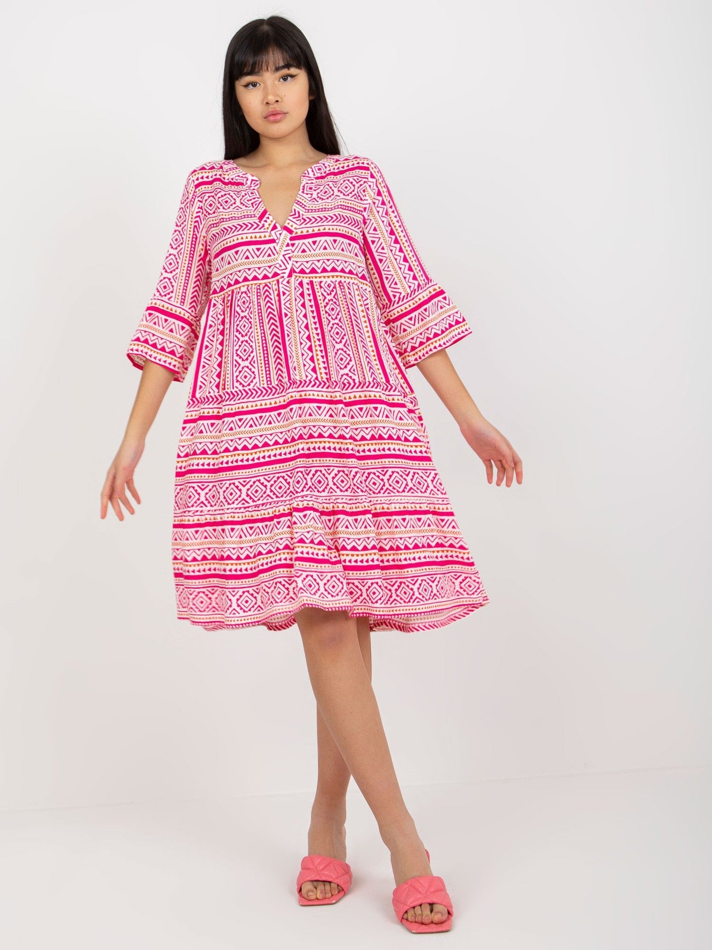 Rochie de vară cu decolteu în V, în stil boho, de Cristina Gore
